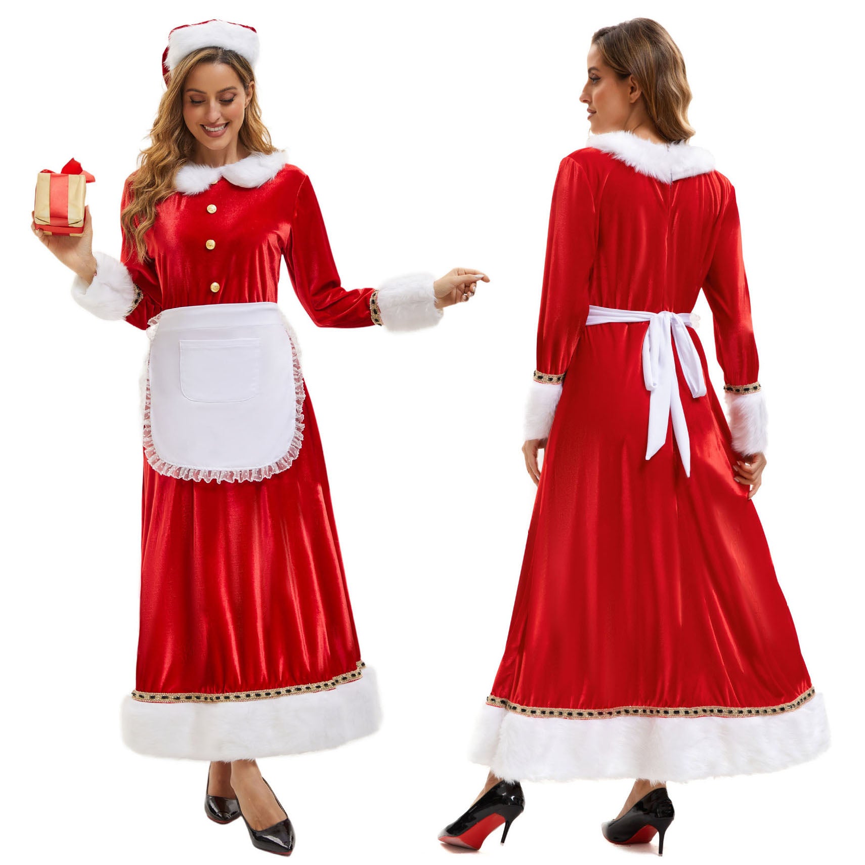 Christmas Women's Dress for Adult Party Performance Santa Xmas Outfits