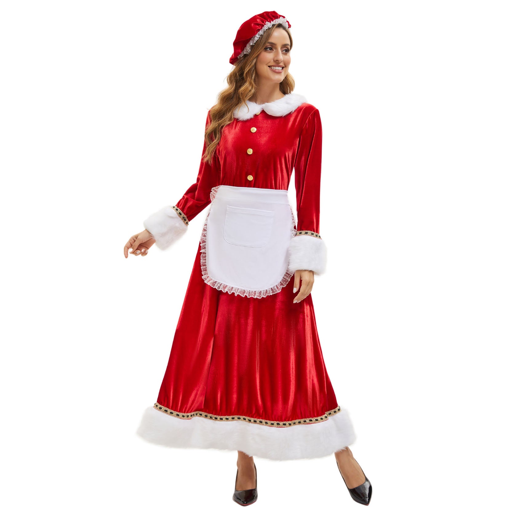 Christmas Women's Dress for Adult Party Performance Santa Xmas Outfits