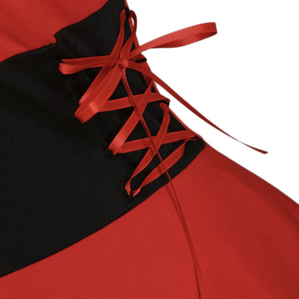 Womens Asymmetric Sleeveless Red Midi Merry Christmas Dress Costumes