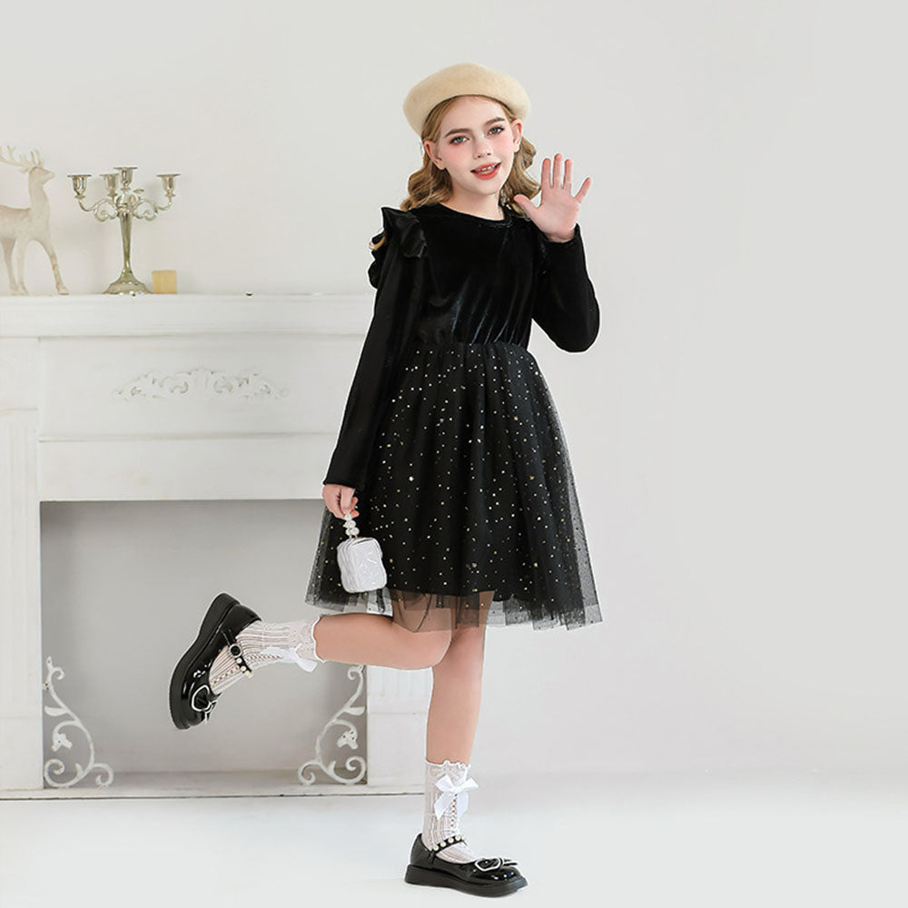 Girls Sweater Dress Autumn And Winter New Bow Christmas Costumes