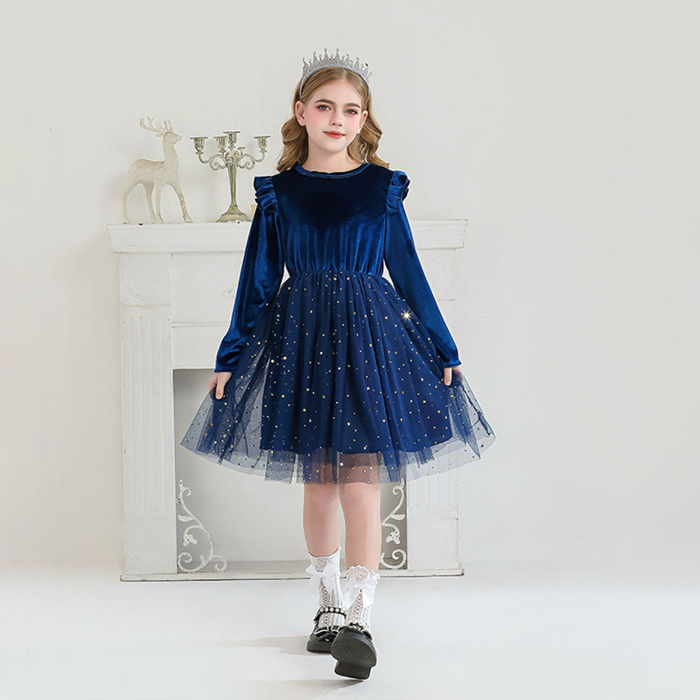 Girls Sweater Dress Autumn And Winter New Bow Christmas Costumes