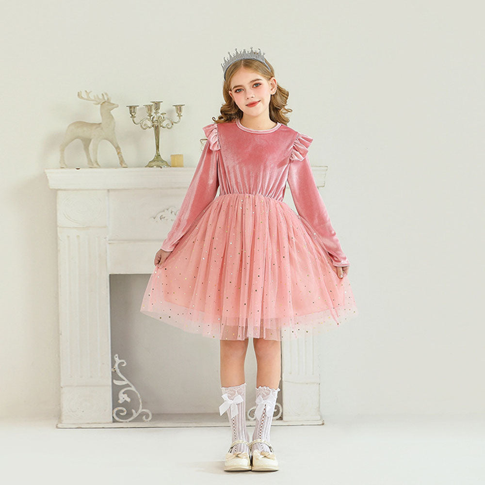 Girls Sweater Dress Autumn And Winter New Bow Christmas Costumes