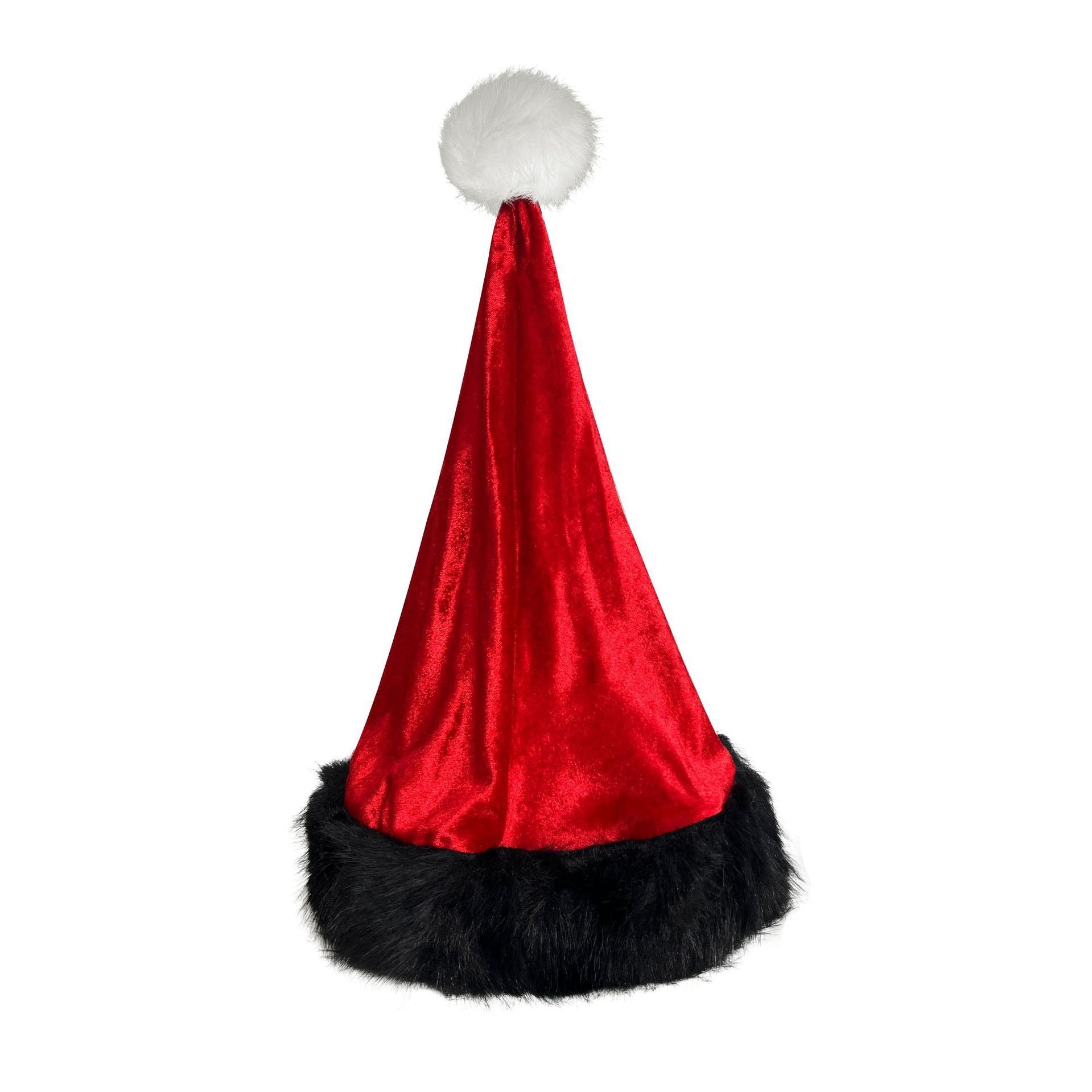 Red 1970s Christmas Fur-Trim Lace Up Velvet Costumes Dress - Ciclove