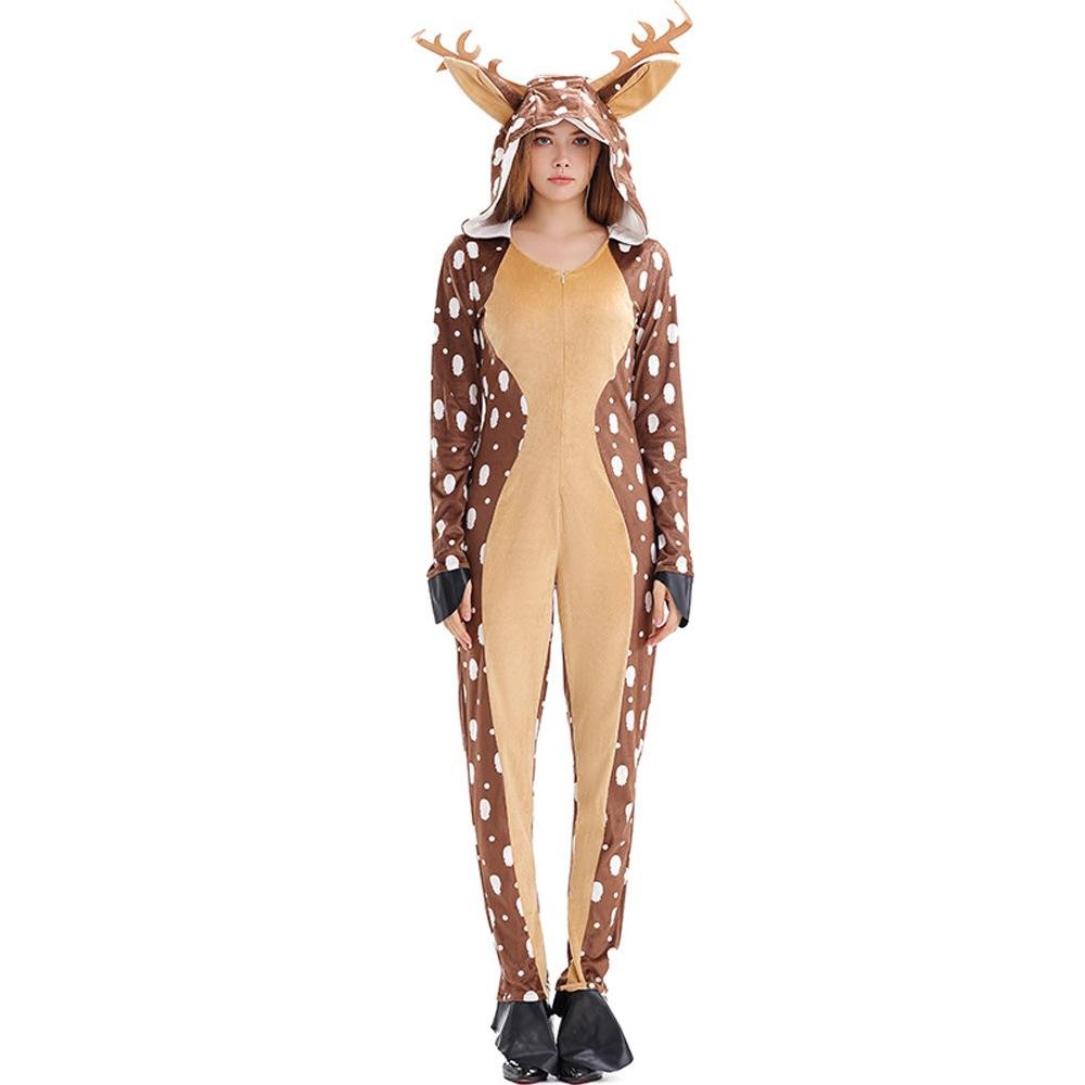 BuyChristmas costume cosplay cute spotted sika deer animal costume Jumpsuit onesie Now Cheaper With 3 - 5 Days Ship - PajamasBuy