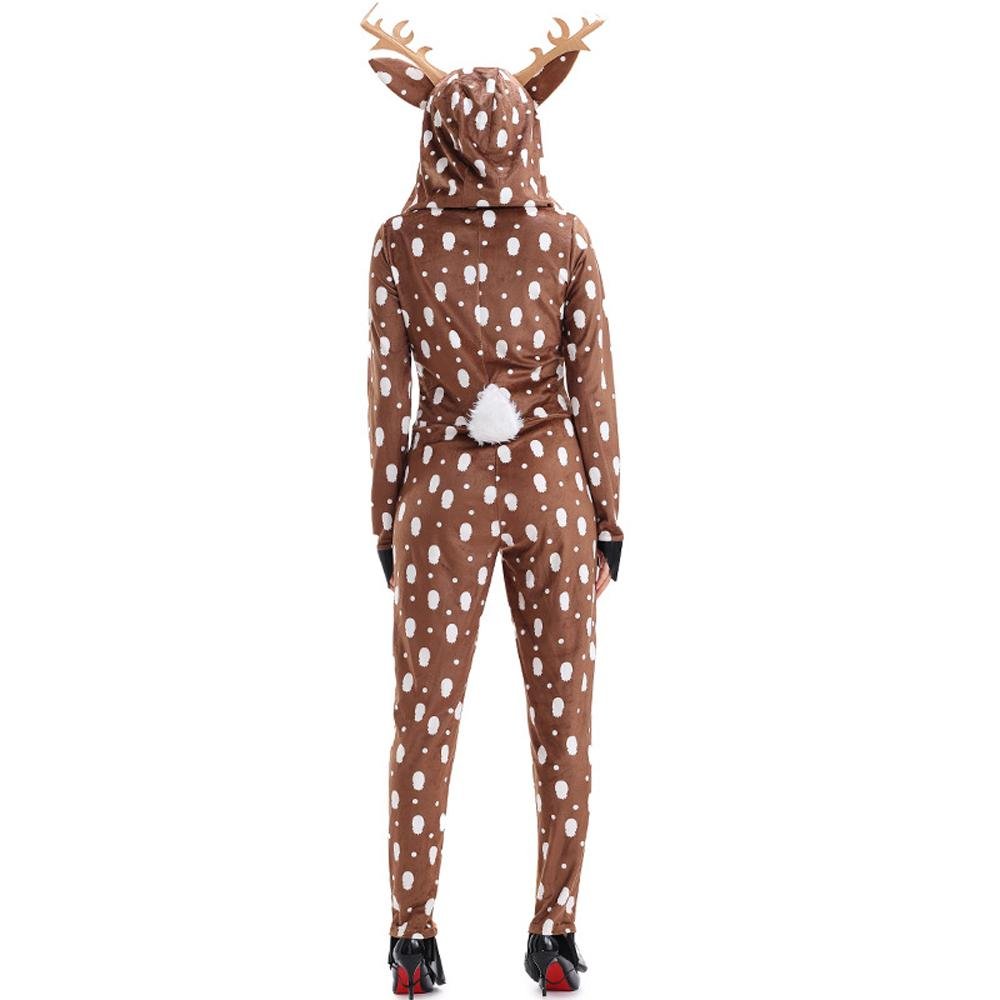 BuyChristmas costume cosplay cute spotted sika deer animal costume Jumpsuit onesie Now Cheaper With 3 - 5 Days Ship - PajamasBuy