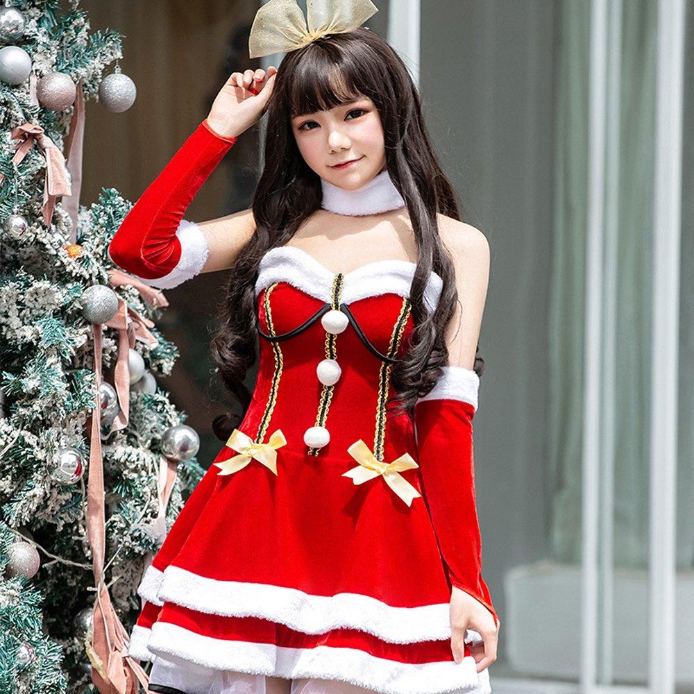 Christmas Costumes Sexy Santa Dress Suit for Adult Female