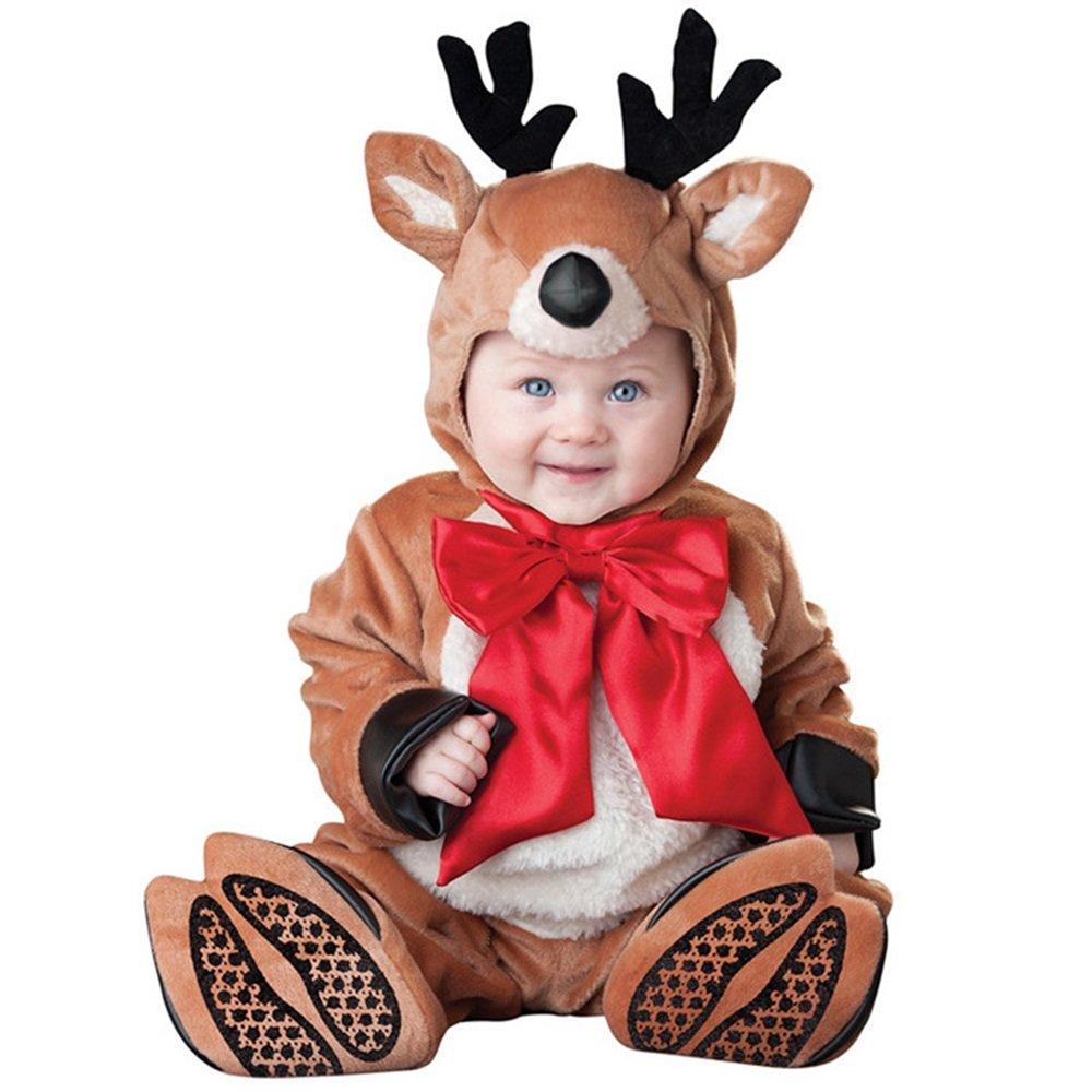 Christmas Baby Jumpsuit Santa Elf Elk Snowman Styling Costume Performance Costume