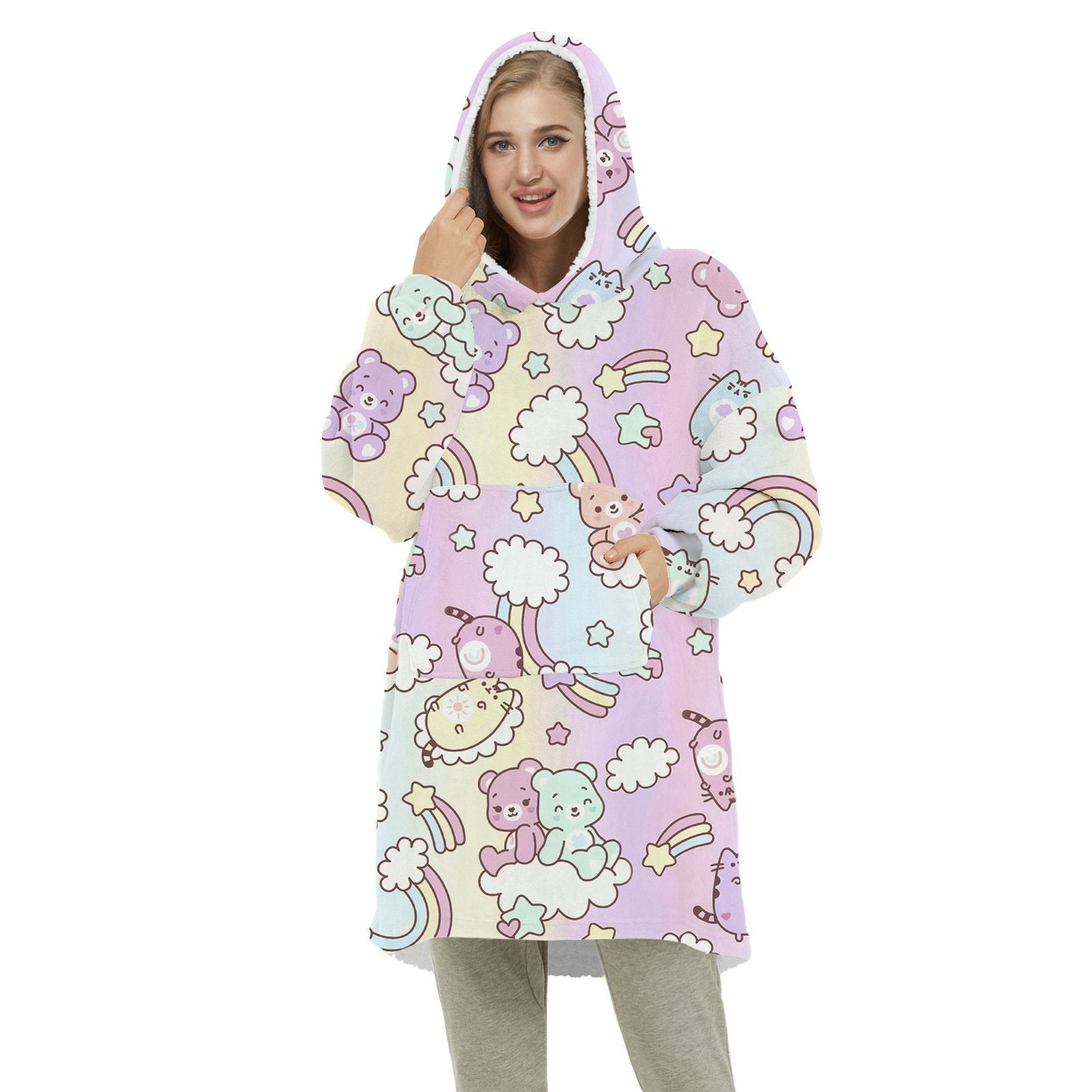 Christmas Eve Cloth Women Men Couple Printing Men's and Women's Winter Wear Blanket Sweater