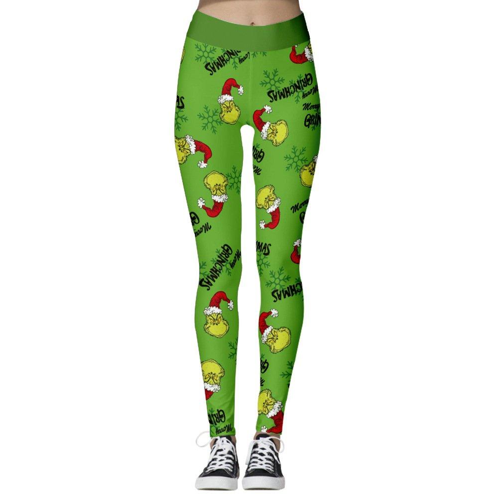 Christmas Pants leggings Grinch Grinch Digital Print Women