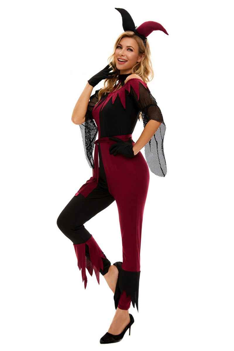 Suicide Squad Psycho Jester Clown Costume For Women Halloween