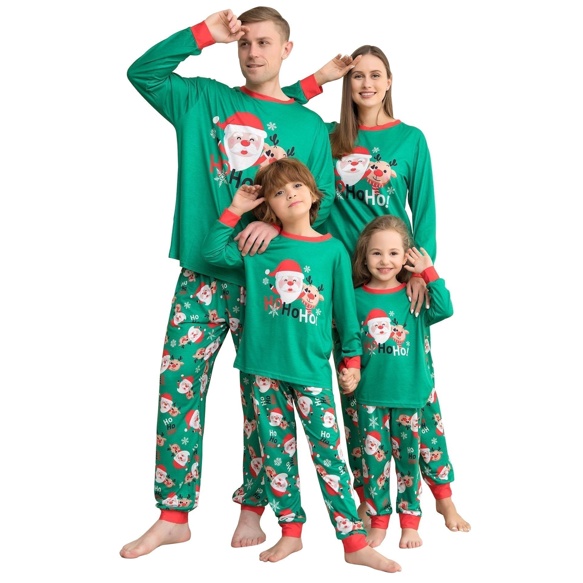 Christmas Santa Claus Print Family Couples Matching Pajamas Party Sets - ciclove