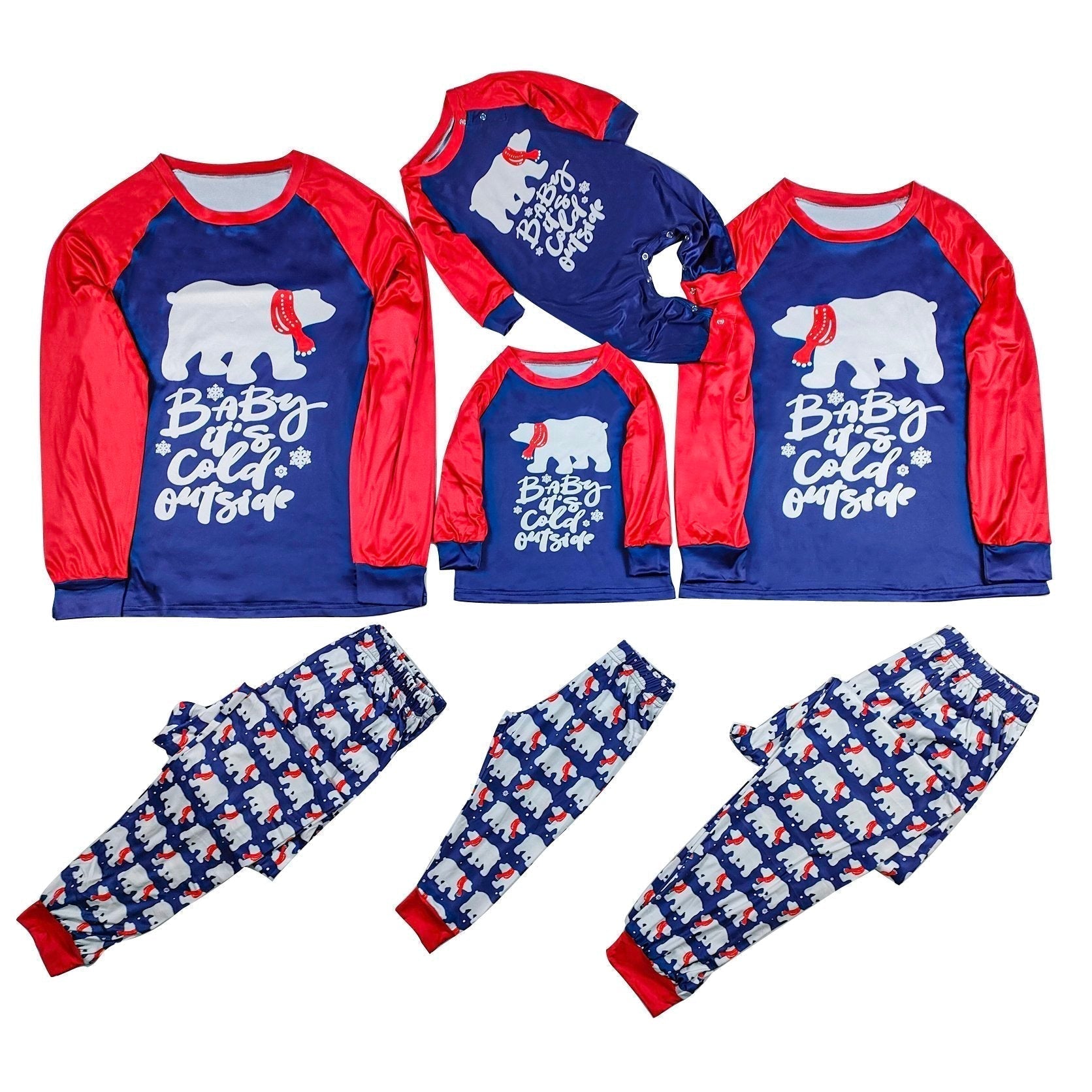 Loungewear Bear Print Christmas Family Couples Matching Pajamas Party Sets - ciclove