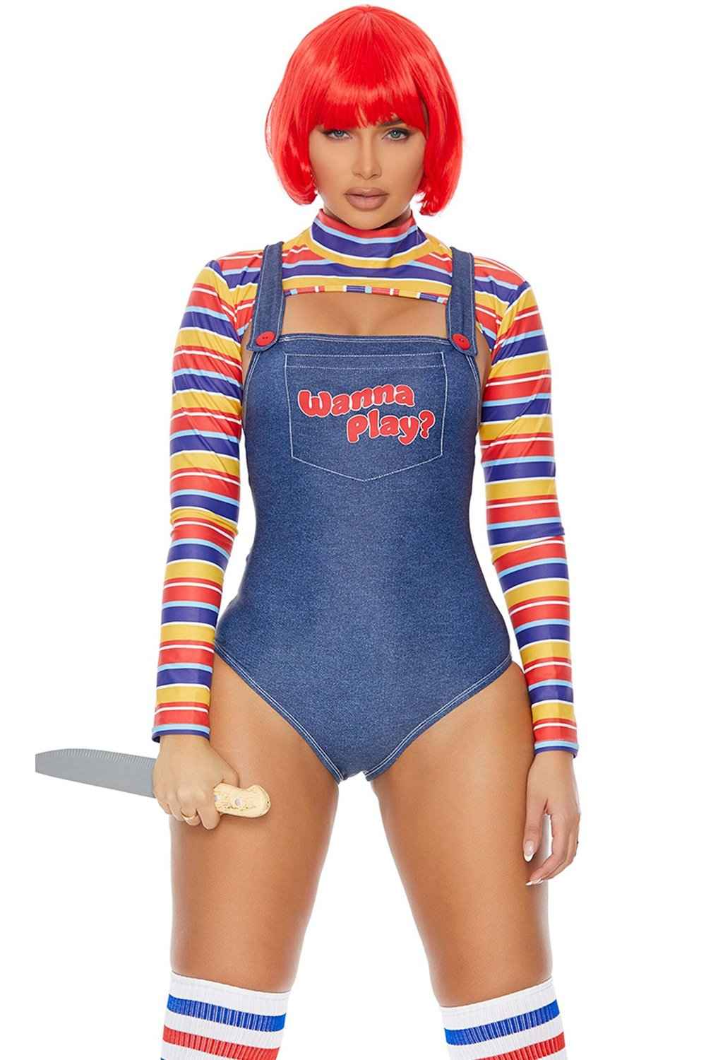 Wanna Play Print Cosplay Party Costumes For Women