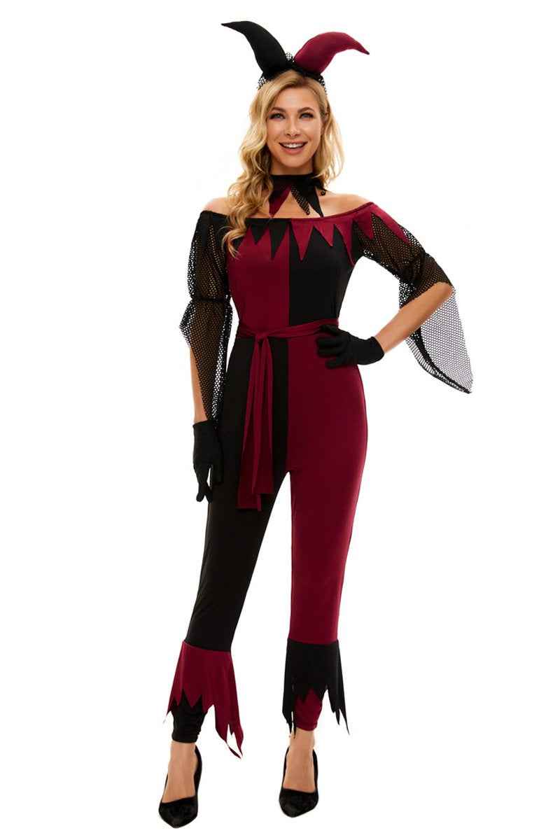 Suicide Squad Psycho Jester Clown Costume For Women Halloween