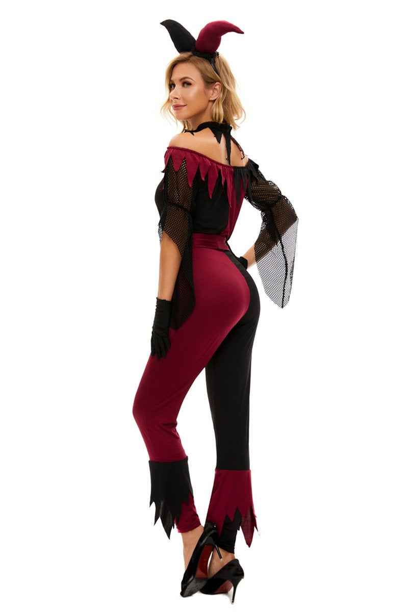 Suicide Squad Psycho Jester Clown Costume For Women Halloween