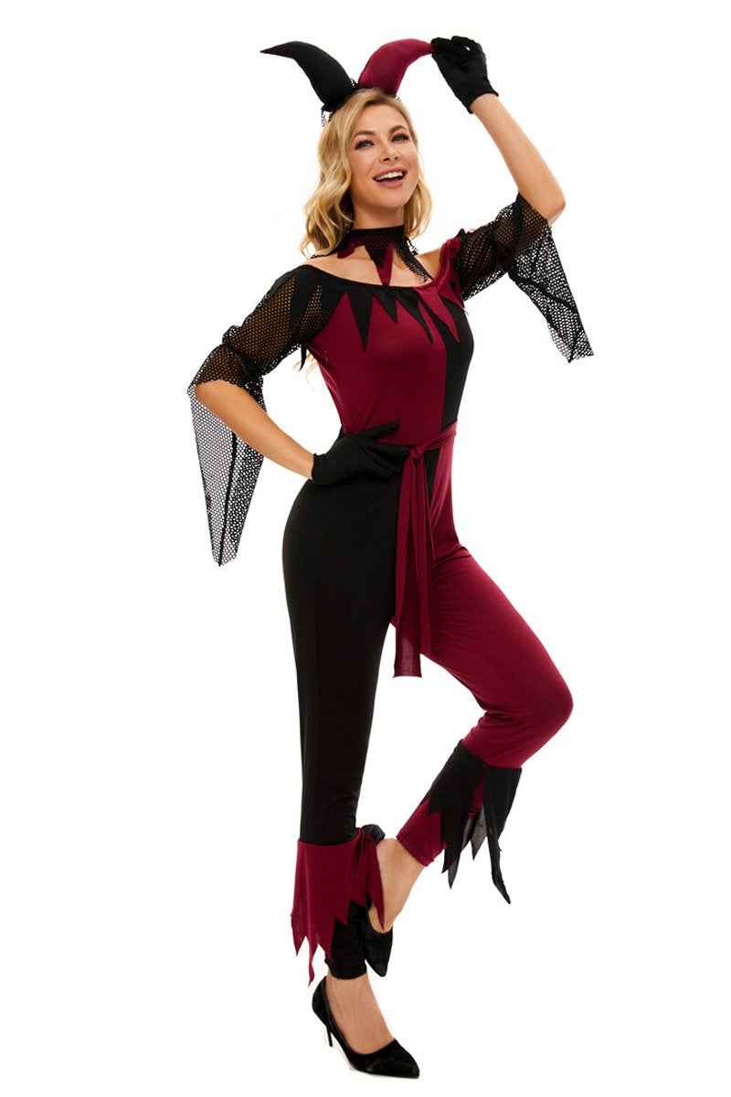 Suicide Squad Psycho Jester Clown Costume For Women Halloween