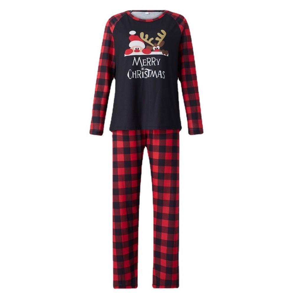 BuyLucky Deer Print Black Christmas Family Couples Matching Pajamas Party Sets Now Cheaper With 3 - 5 Days Ship - PajamasBuy