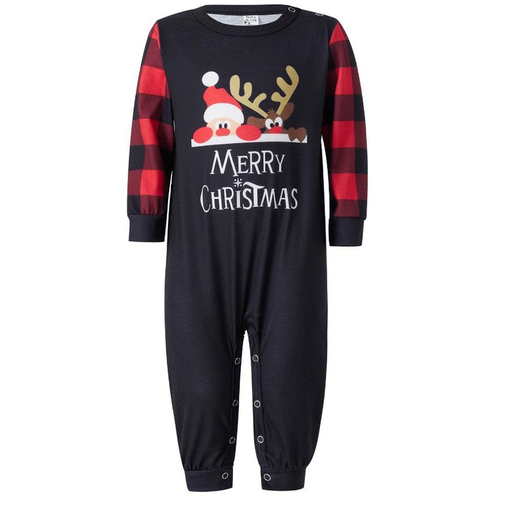 BuyLucky Deer Print Black Christmas Family Couples Matching Pajamas Party Sets Now Cheaper With 3 - 5 Days Ship - PajamasBuy