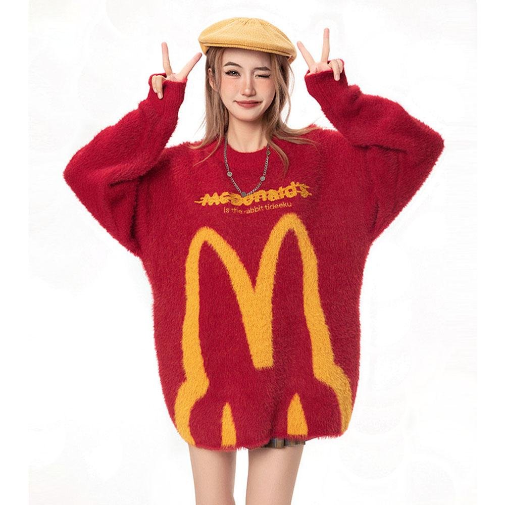 BuyMcDonald's New Year pullover Christmas sweater for Couple Women Men Now Cheaper With 3 - 5 Days Ship - PajamasBuy
