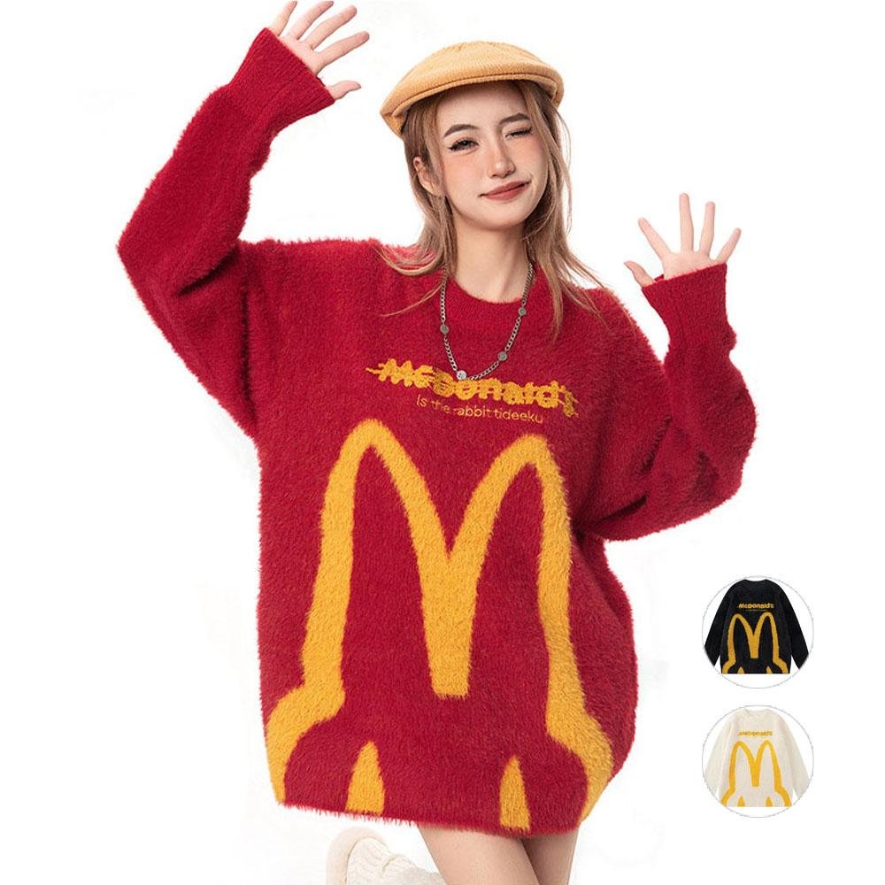 BuyMcDonald's New Year pullover Christmas sweater for Couple Women Men Now Cheaper With 3 - 5 Days Ship - PajamasBuy