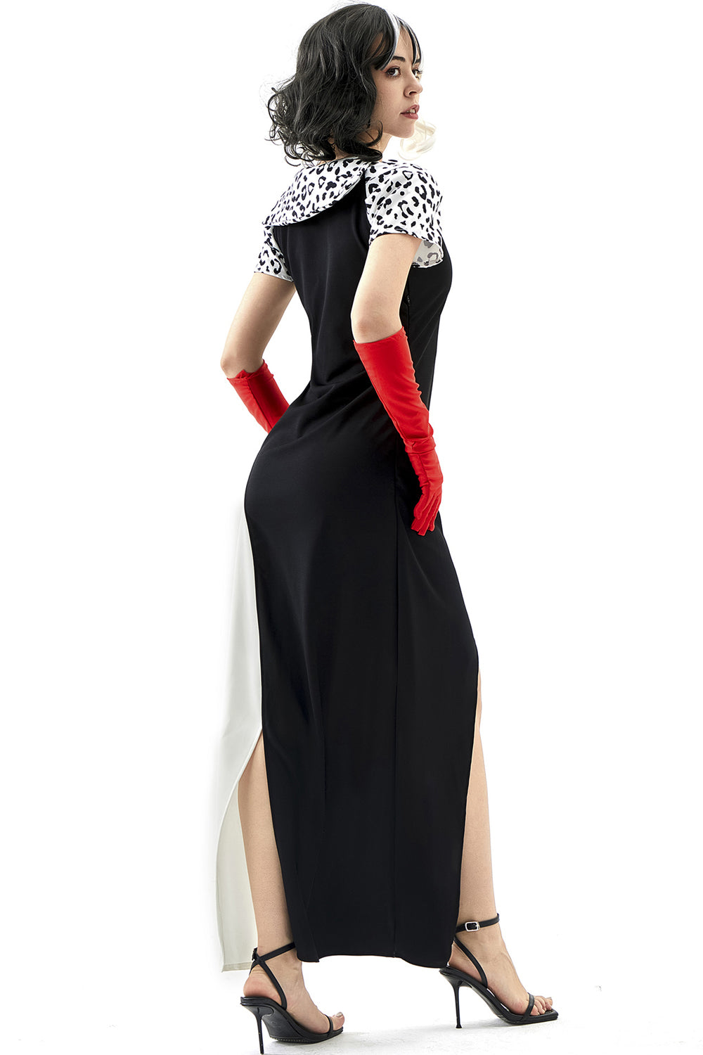 Cruella Dalmatian Dress Costume KuIra Stage Halloween