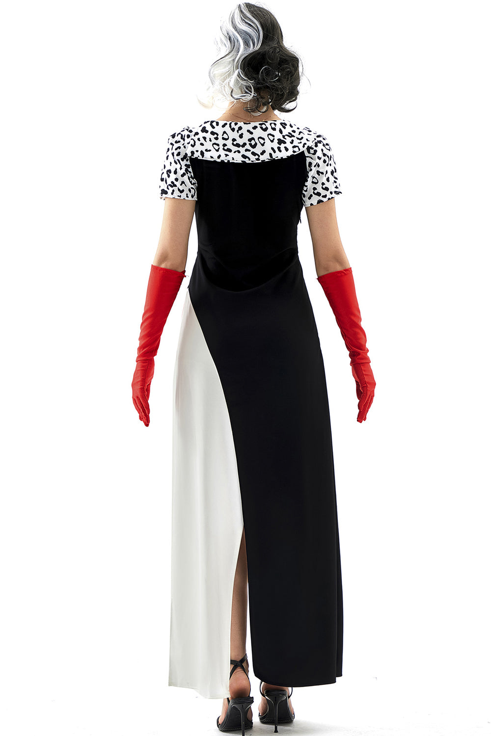 Cruella Dalmatian Dress Costume KuIra Stage Halloween