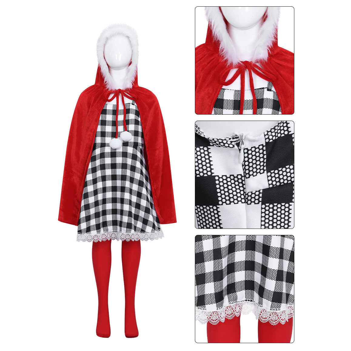 Girls Cindy Lou Who Costume Christmas Kids Whoville Dress Sets