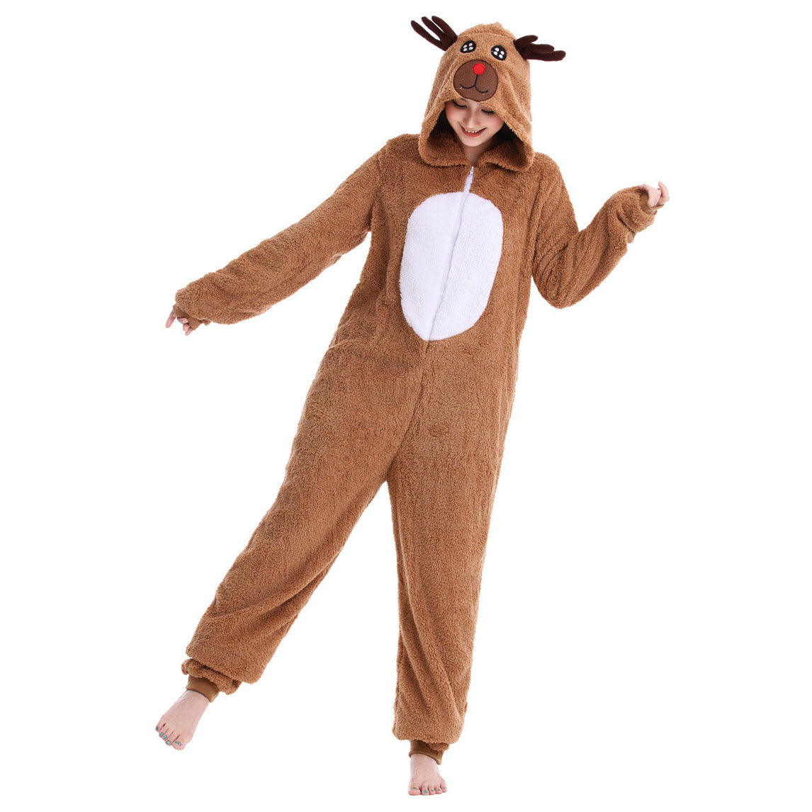 Christmas Onesie Women's Reindeer Cosplay Costume Jumpsuit Carnival Xmas Outfits