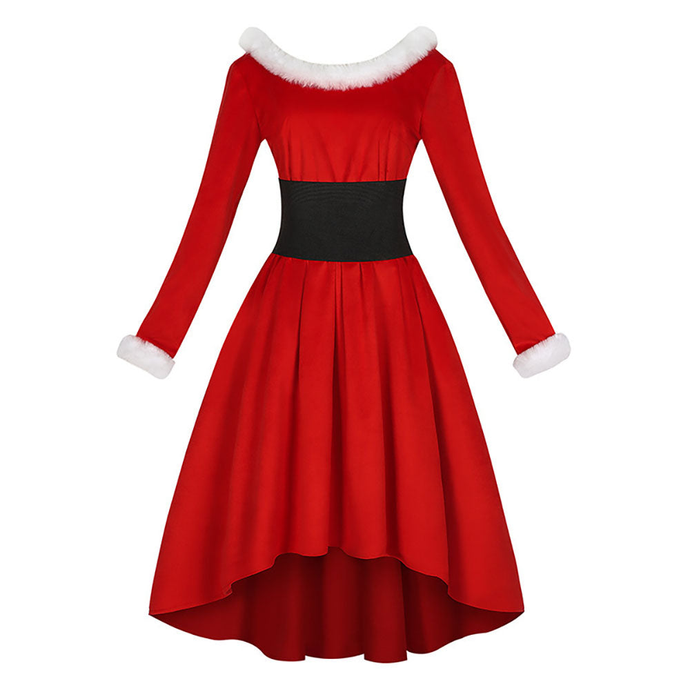Women Mrs Claus Costume Christmas Dress Outfits - Ciclove