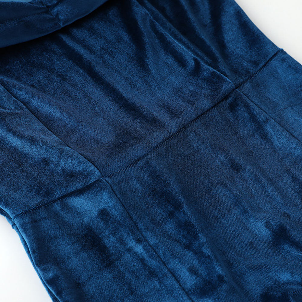 Christmas Wine Red 1960s Velvet Bodycon Vintage Dress - Ciclove