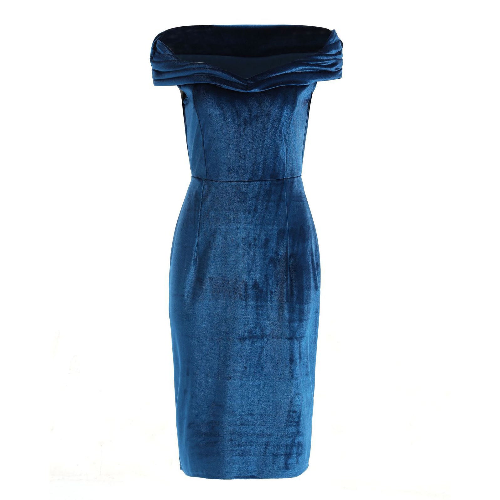 Christmas Wine Red 1960s Velvet Bodycon Vintage Dress - Ciclove