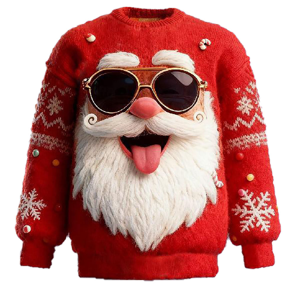 Christmas Red Santa Men's 3D Digital Printing Sweatshirt - Ciclove