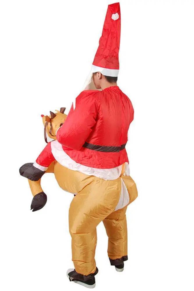 Adult Inflatable Halloween Santa Claus Cosplay Costume Suit - ciclove