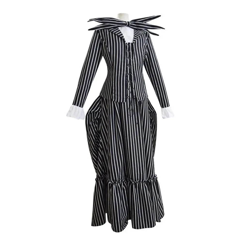 Adult kids Jack Skellington Sally Suit Costume The Nightmare Before Christmas for women men Boy Girl full Set - ciclove
