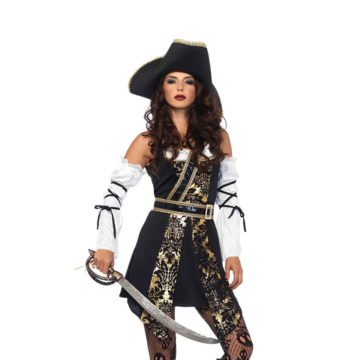 Buccaneer Pirate Costume of Black Sea For Women Halloween