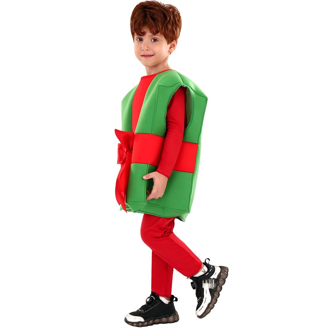 BuyChristmas Santa Claus Gift Box kids Costume for Party Holiday cosplay Now Cheaper With 3 - 5 Days Ship - PajamasBuy