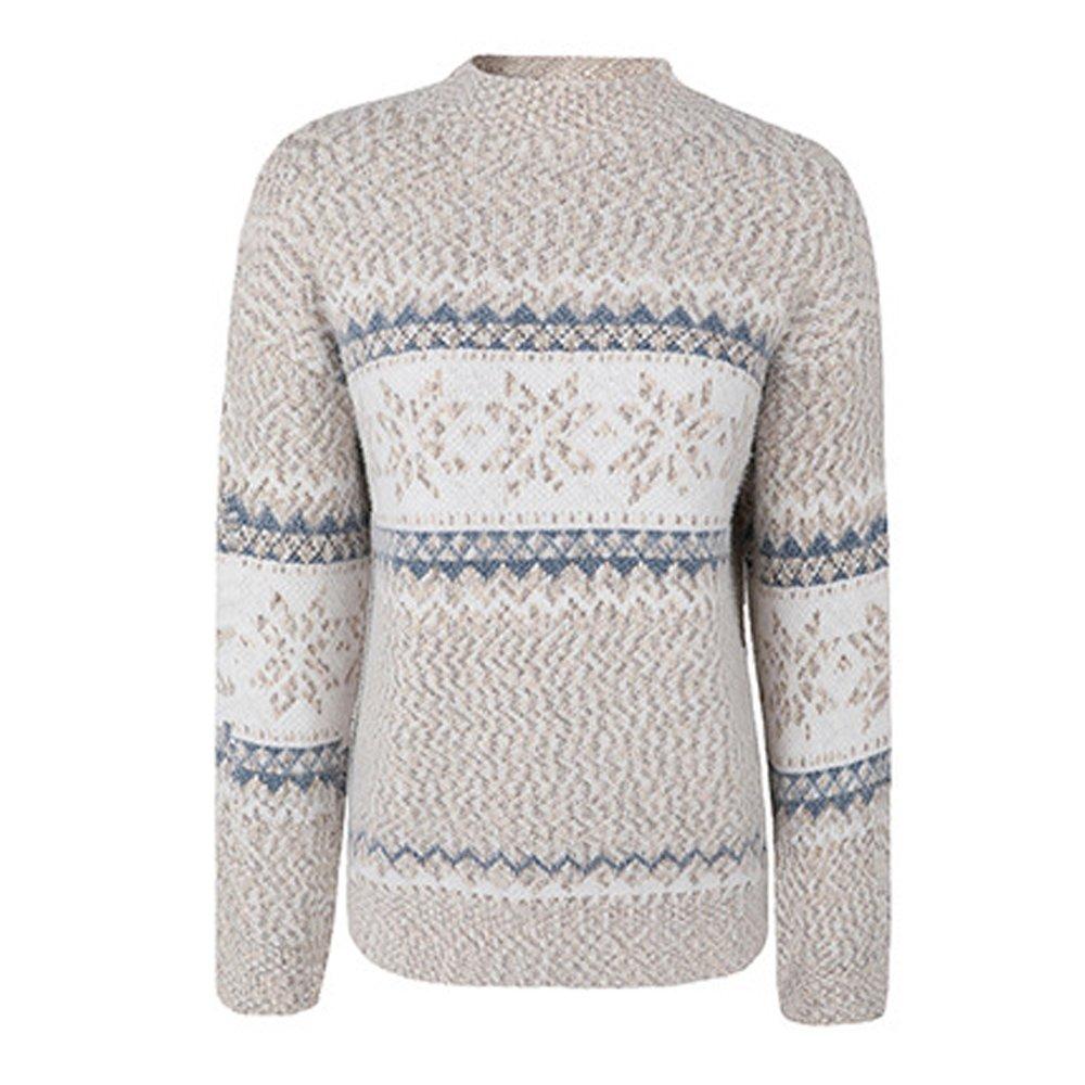 Women Ugly Christmas Sweaters Long Sleeves Knit Turtleneck Print Loose Pullover Tops