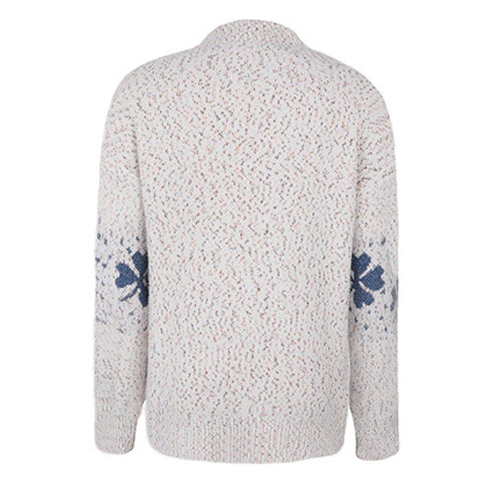 Women Ugly Christmas Sweaters Half Turtleneck Snowflake Top