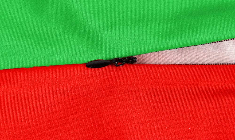 Women Christmas Santa Costume Party Digital Printed Bodysuit Jumpsuit