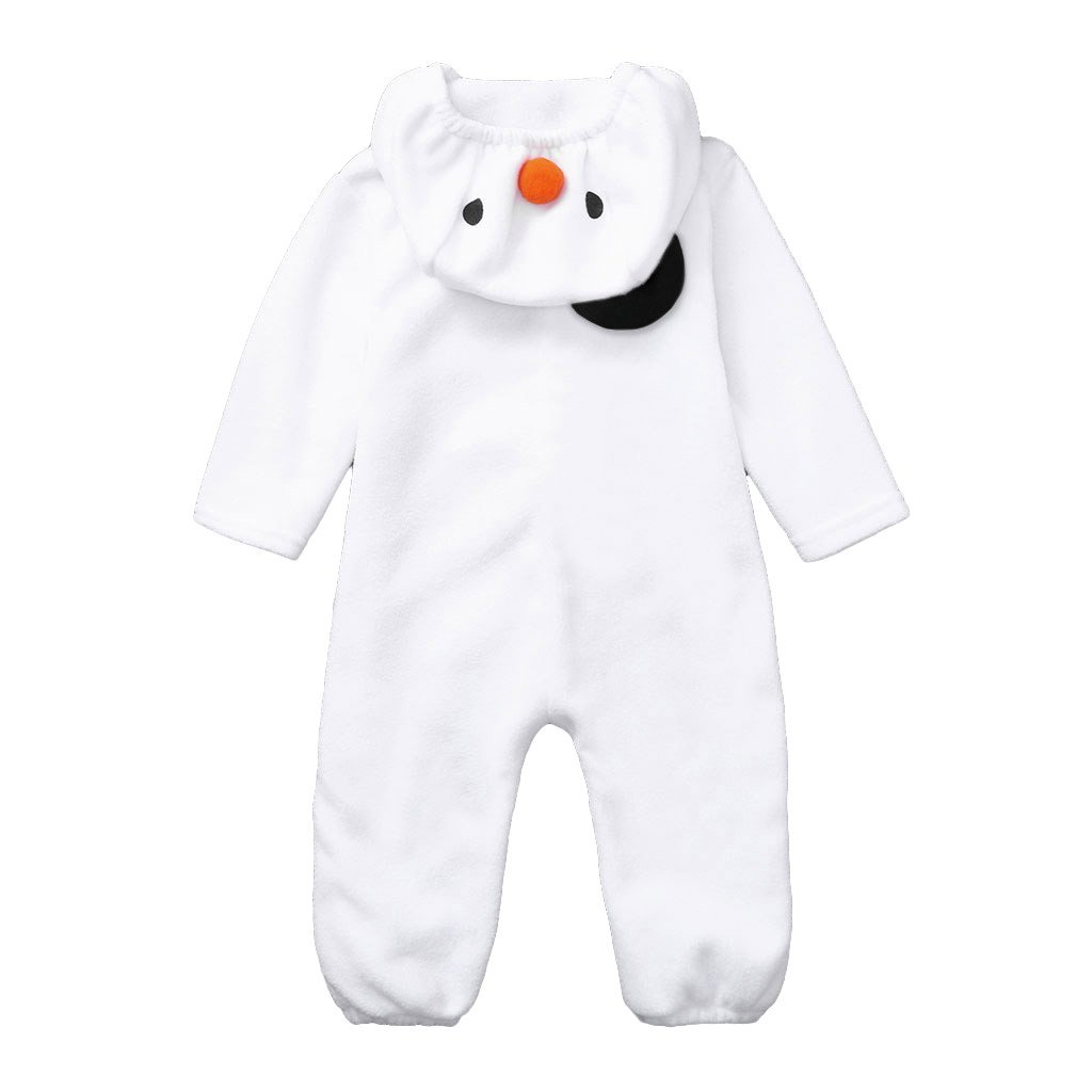 Christmas Children's  Snowman Hooded Jumpsuit + Scarf Set
