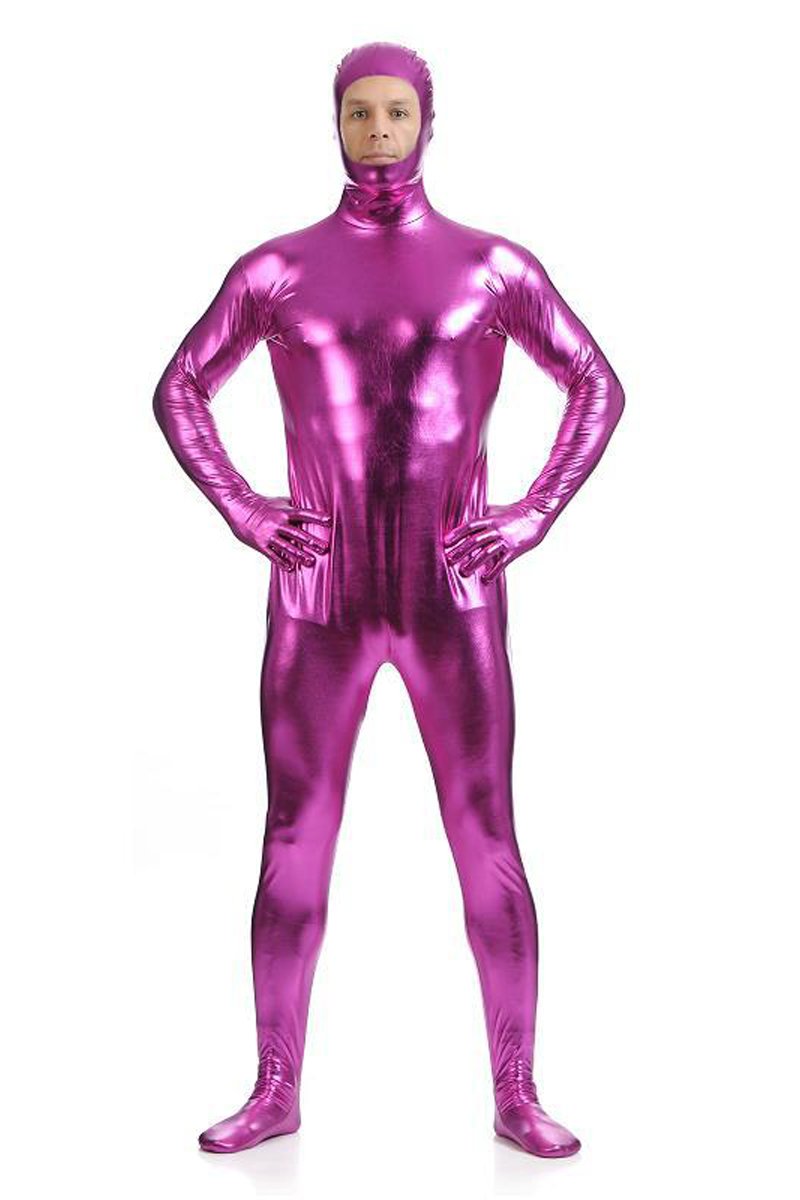 Men's Show Face Jumpsuit Gummed Zentai Catsuits