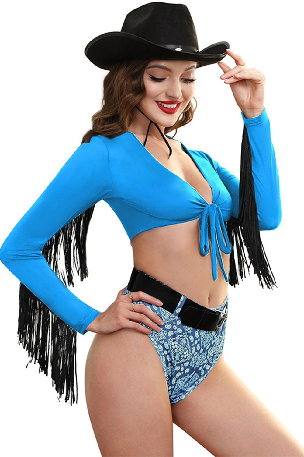 Blue Western Cowgirl Costume For Women