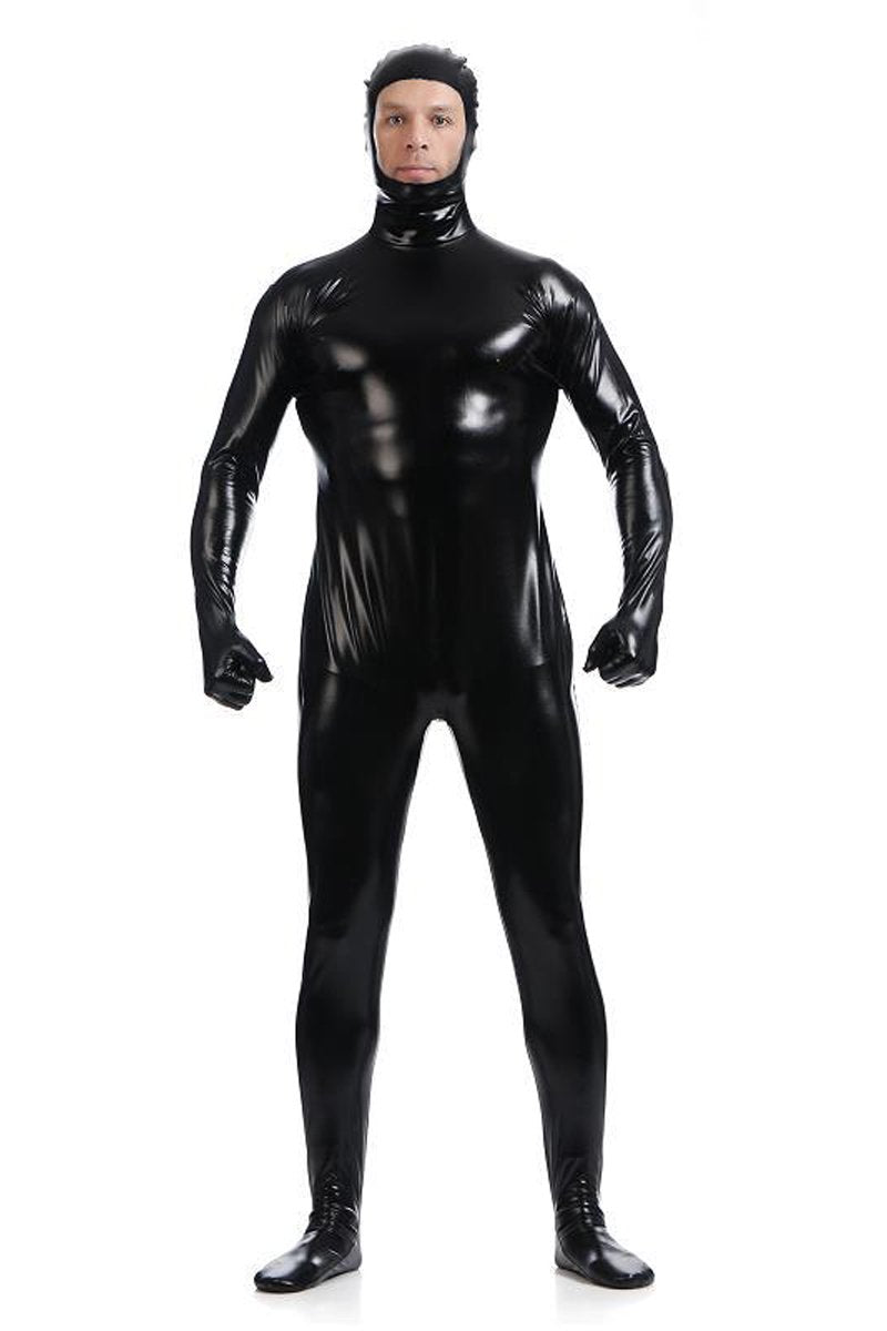 Men's Show Face Jumpsuit Gummed Zentai Catsuits