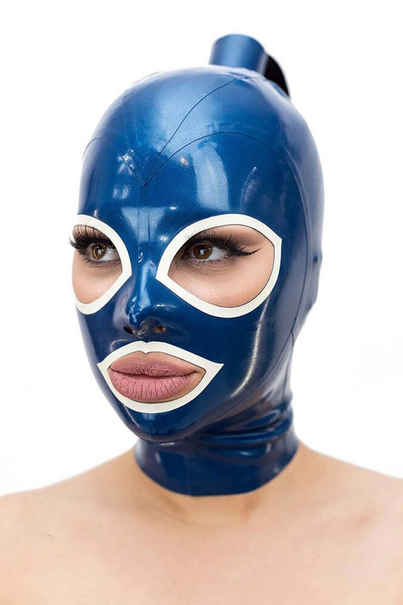 Blue And White Latex Mask Ocean