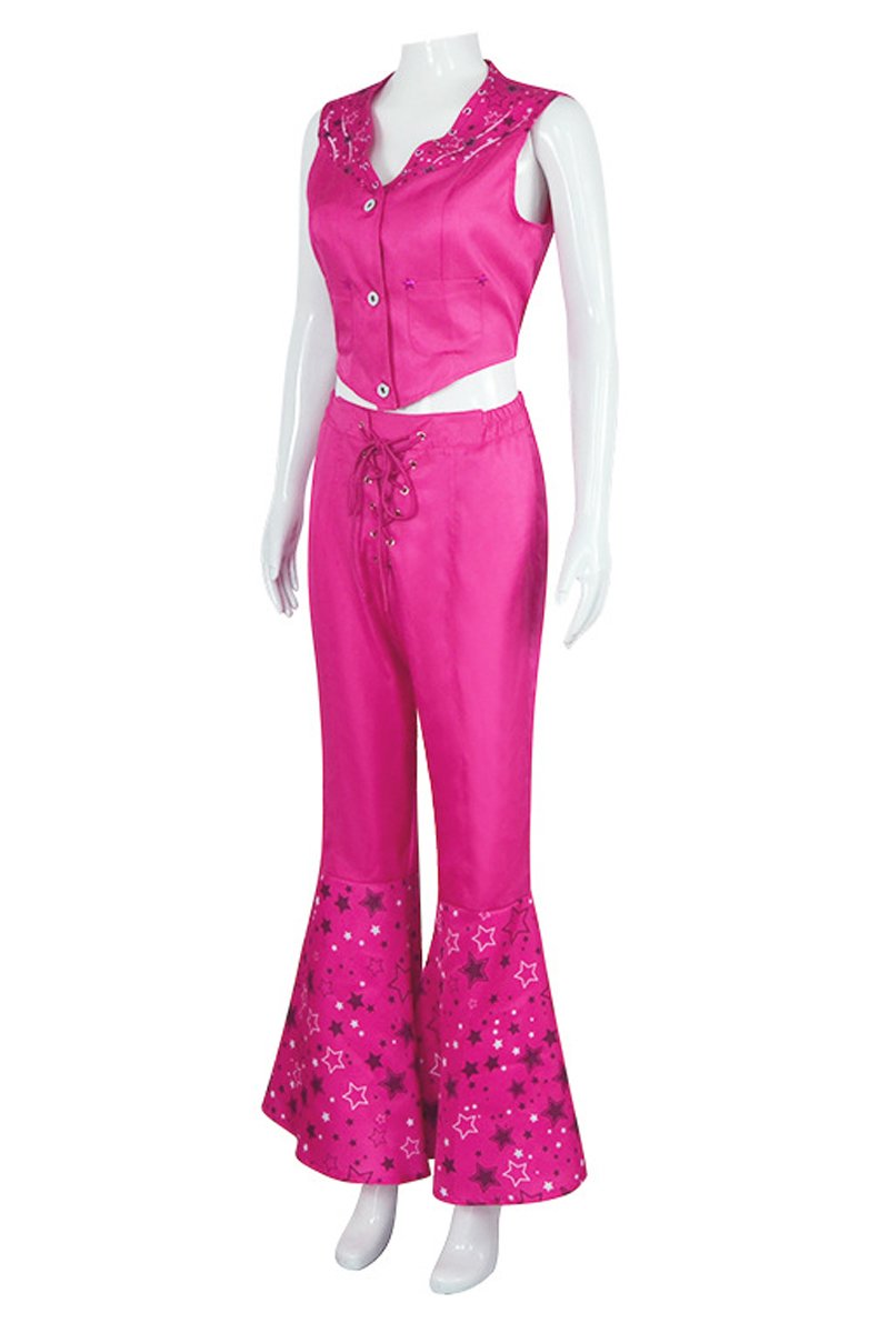 Pink Western Girl Star Barbie Costume For Women