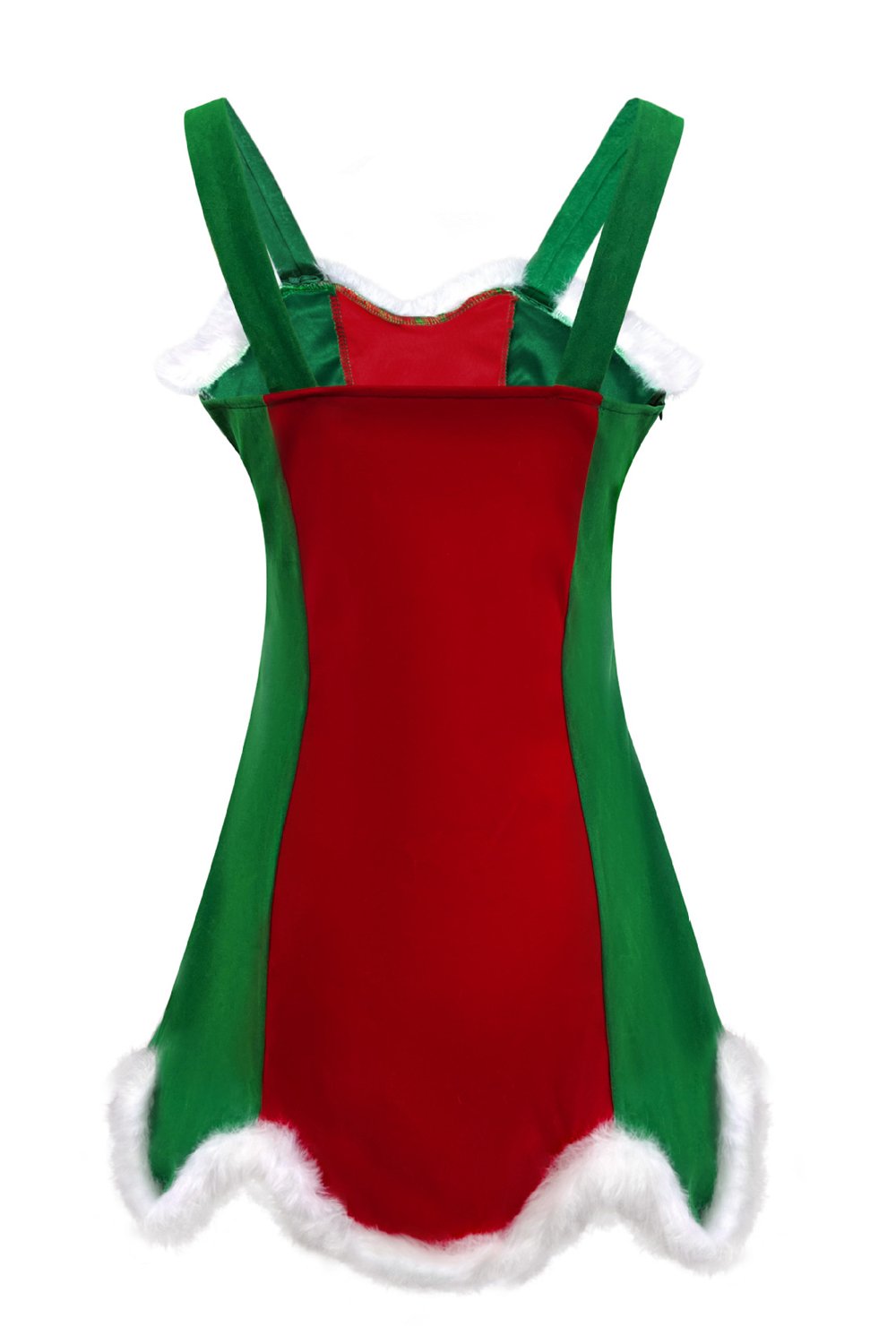 Santa Christmas Women Costume Green and Red ELF Christmas Costume