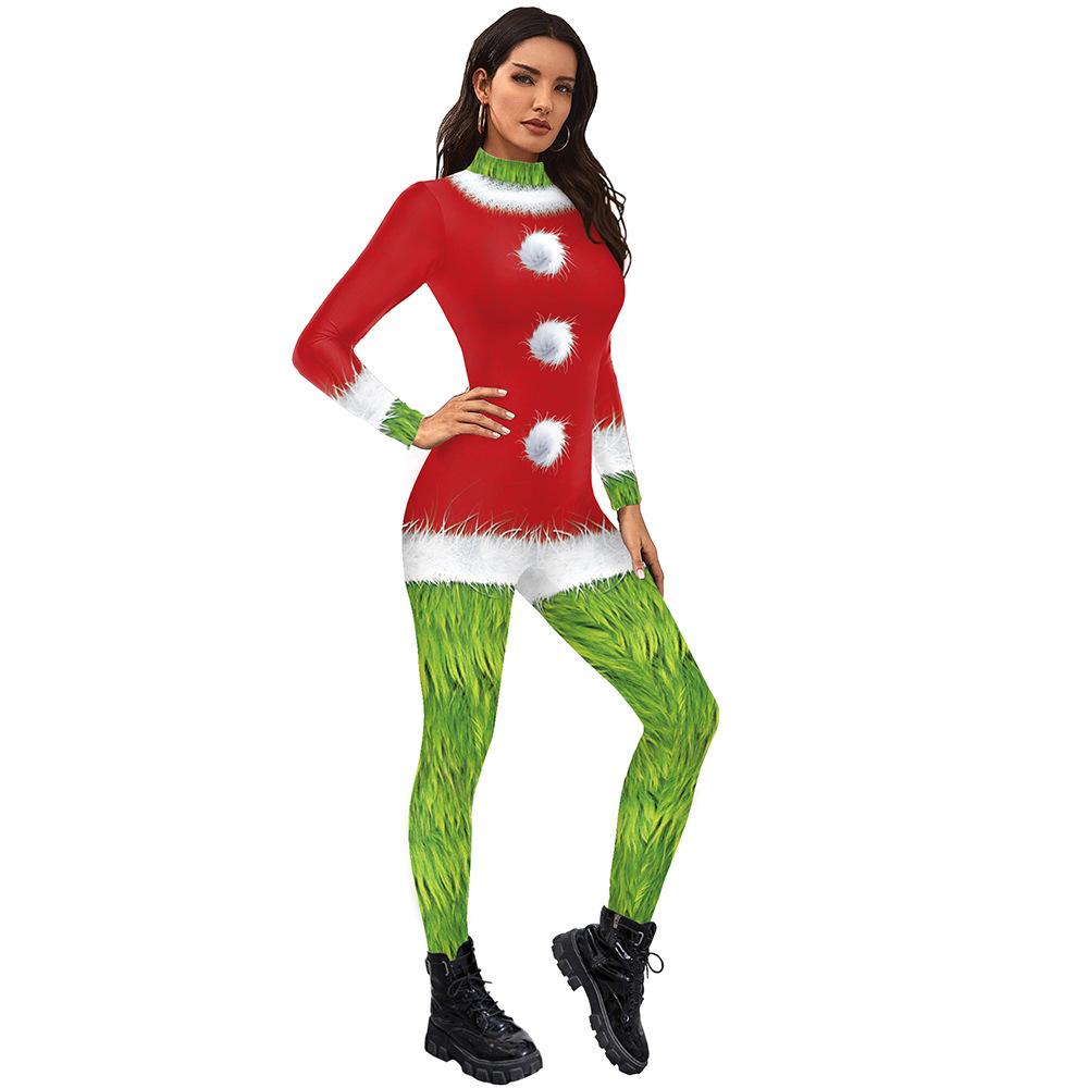 Christmas The Grinch 3D Printed jumpsuits onesies for women - ciclove