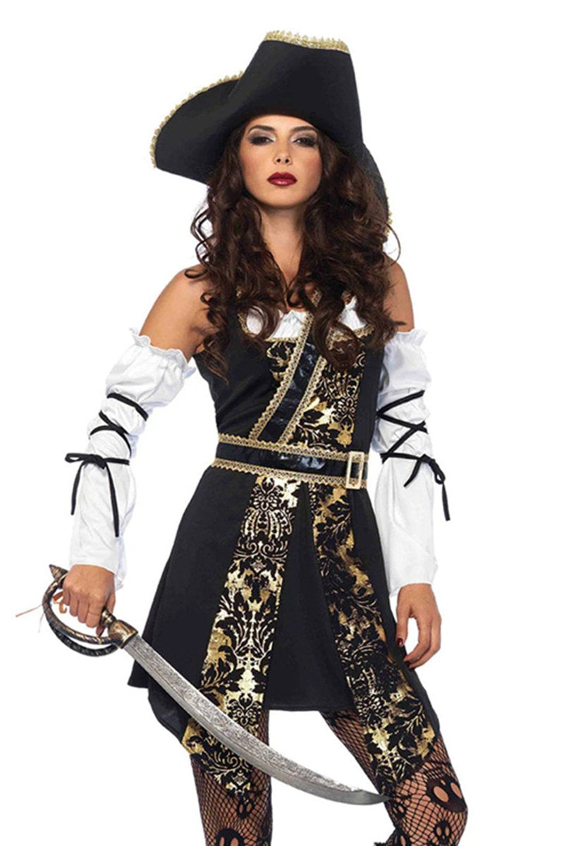 Buccaneer Pirate Costume of Black Sea For Women Halloween