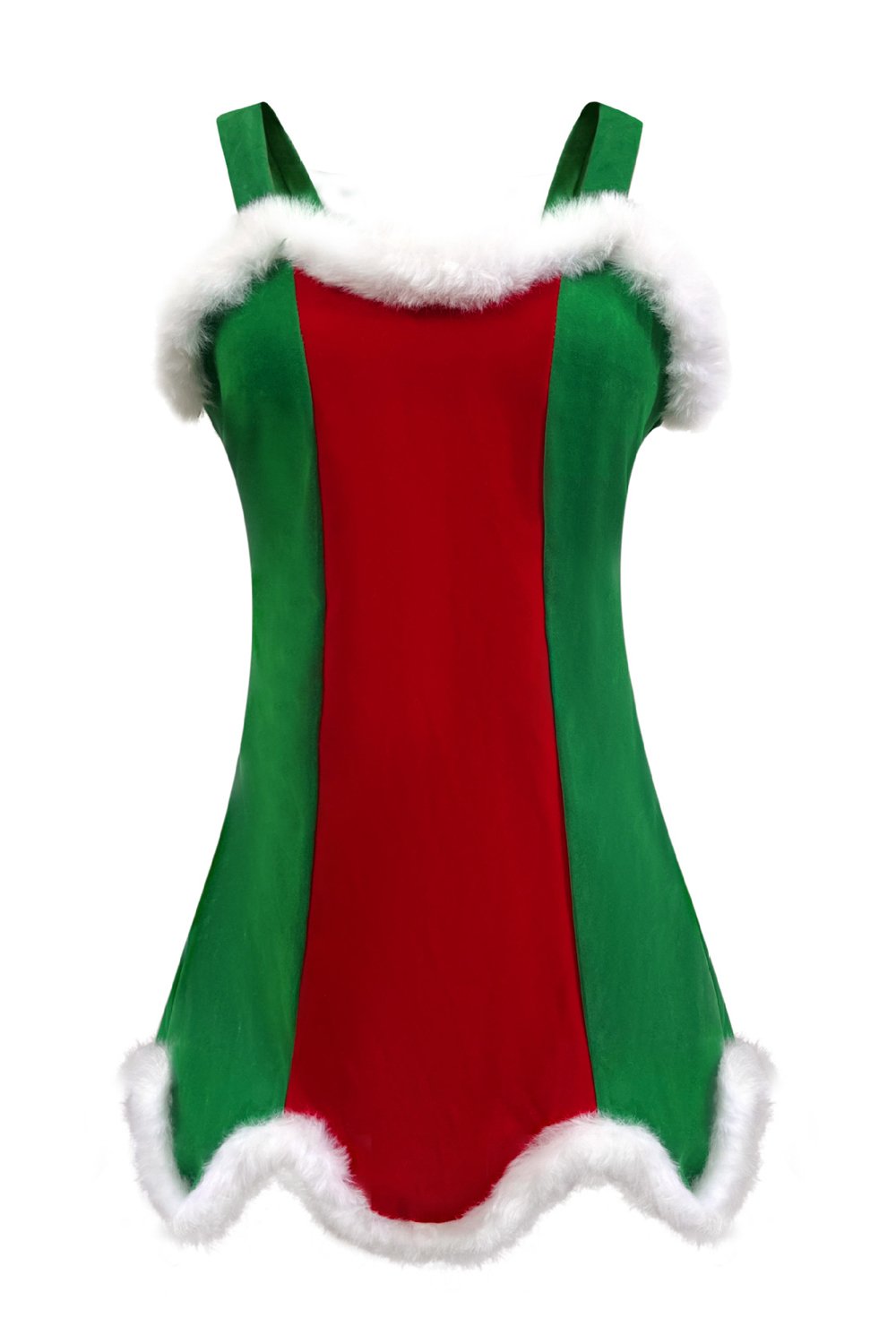 Santa Christmas Women Costume Green and Red ELF Christmas Costume