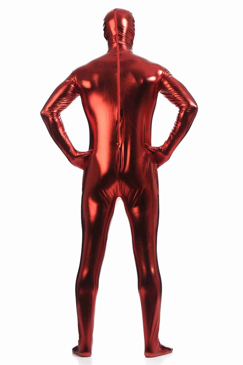 Men's Fully-Enclosed Jumpsuit Gummed Zentai Catsuits